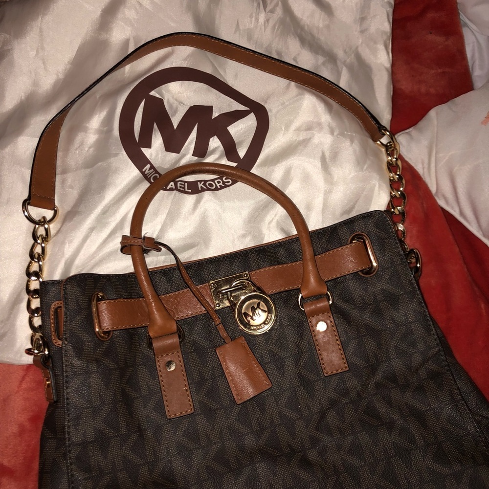 Michael Kors “MK” large brown purse 👜
